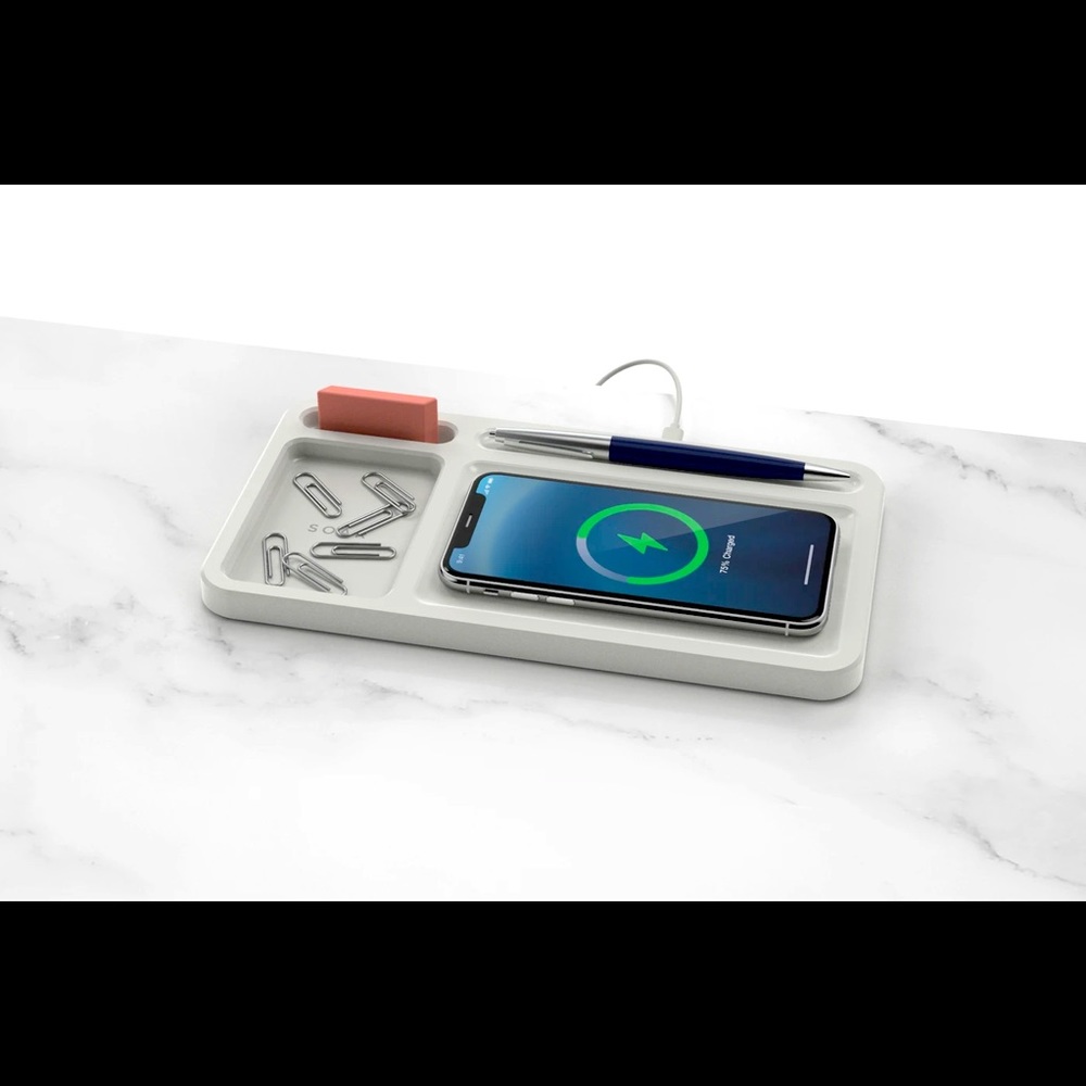 💜 Wireless Charging Valet ⚡️ Desktop Organizer | Super Classy Minimalism